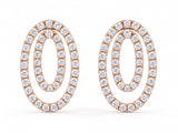 18K Gold & Diamond Circular Earrings - 1.02 CT