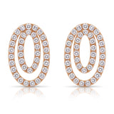 18K Gold & Diamond Circular Earrings - 1.02 CT