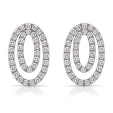 18K Gold & Diamond Circular Earrings - 1.02 CT