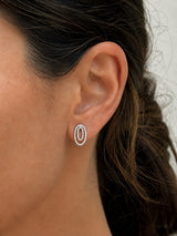 18K Gold & Diamond Circular Earrings - 1.02 CT