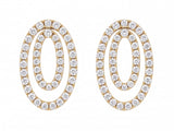 18K Gold & Diamond Circular Earrings - 1.02 CT