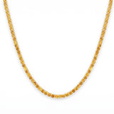 14K Gold & Citrine Tennis Necklace - 9.70 CT