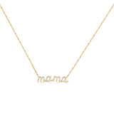 14K Gold Diamond Mama Necklace- 0.80 CT
