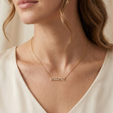 14K Gold Diamond Mama Necklace- 0.80 CT
