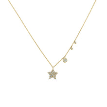 Load image into Gallery viewer, 14k Gold &amp; Diamond Star Necklace