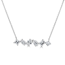 Load image into Gallery viewer, 14k Gold Fancy Shape Diamond Bar Necklace