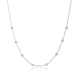14K Gold & Diamond Station Necklace - 0.60ct