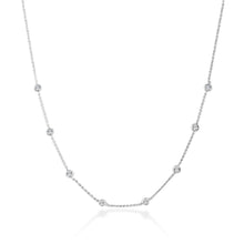 Load image into Gallery viewer, 14K Gold &amp; Diamond Station Necklace