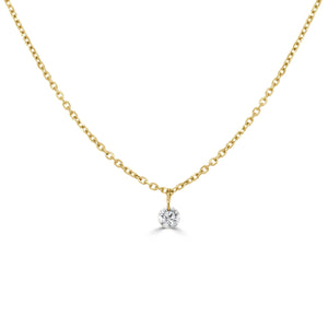 14K Gold Diamond Pendant Necklace