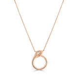 14K Gold & Diamond Snake Necklace - 0.07ct