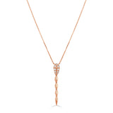 14K Gold & Diamond Snake Necklace - 0.23ct