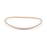 14K Gold Diamond Graduating Flexible Choker - 5.39 CT
