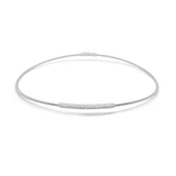 14K Gold Diamond Pave Bar Flexible Choker - 1.09 CT