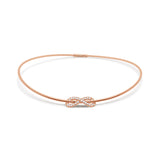 14K Gold Diamond Bowtie Flexible Choker - 0.49 CT