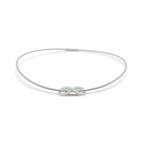 14K Gold Diamond Bowtie Flexible Choker - 0.49 CT