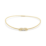 14K Gold Diamond Bowtie Flexible Choker - 0.49 CT