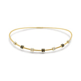 14K Gold Diamond & Sapphire Flexible Choker - 1.30 CT