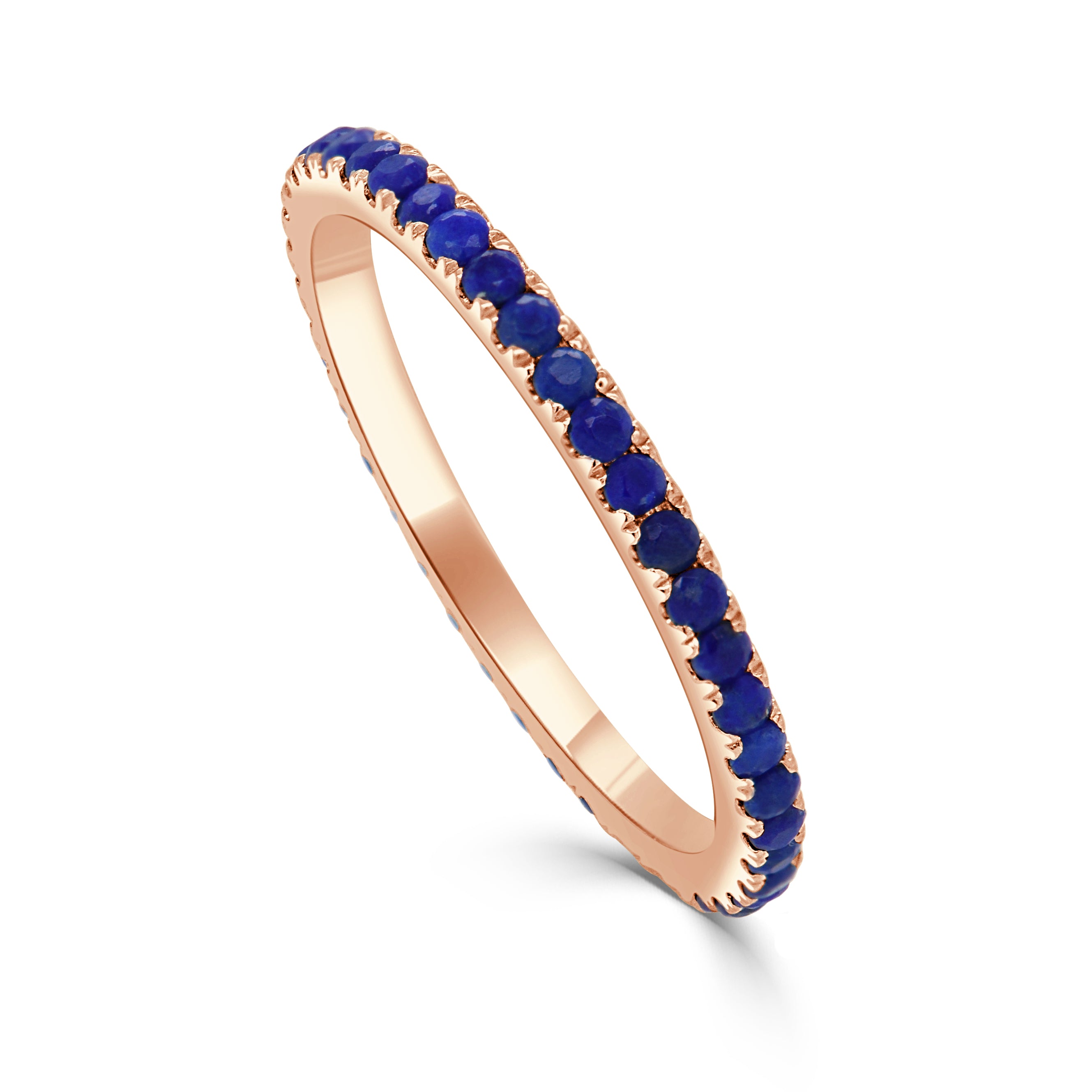 14k Gold & Lapis Eternity Band - 0.66ct
