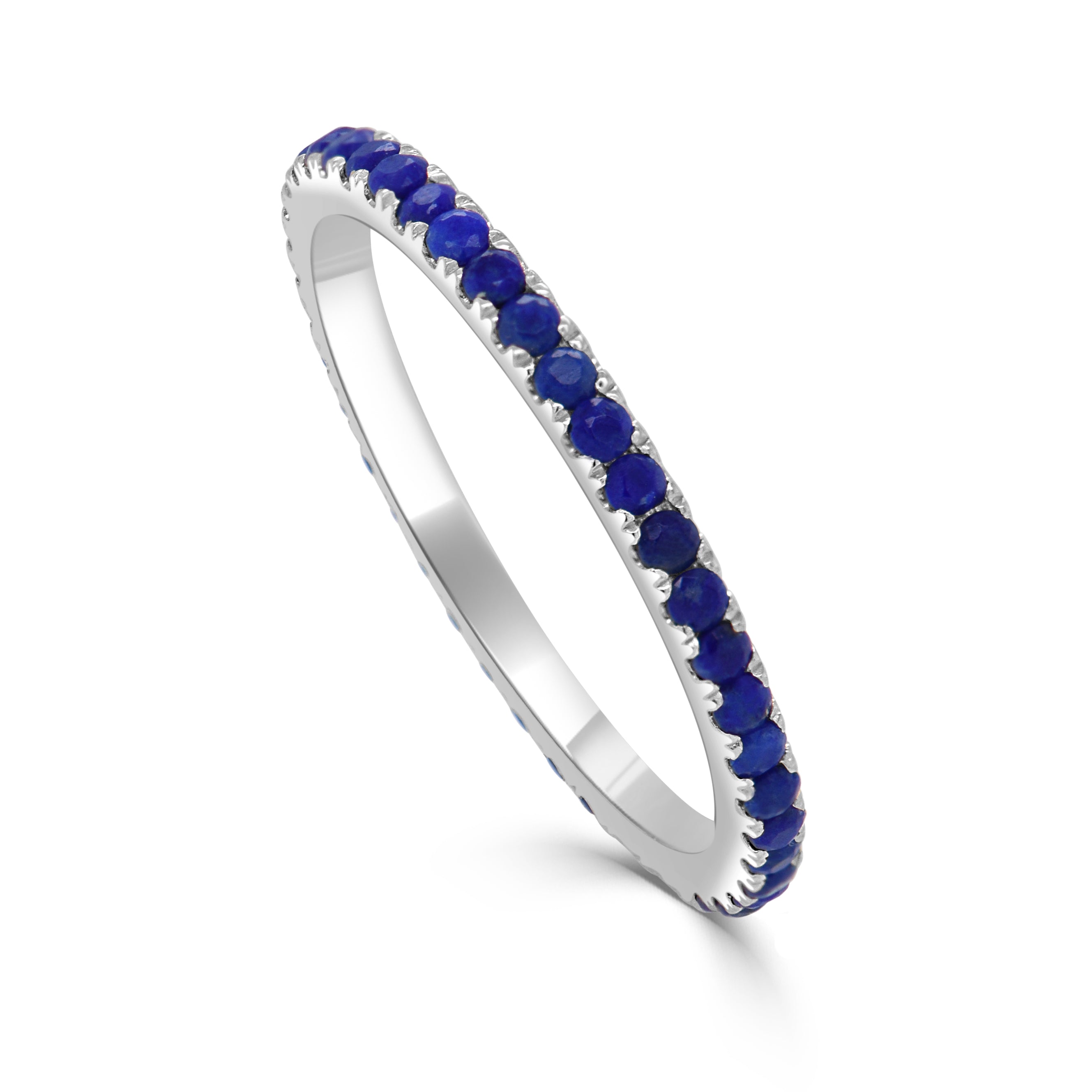 14k Gold & Lapis Eternity Band - 0.66ct