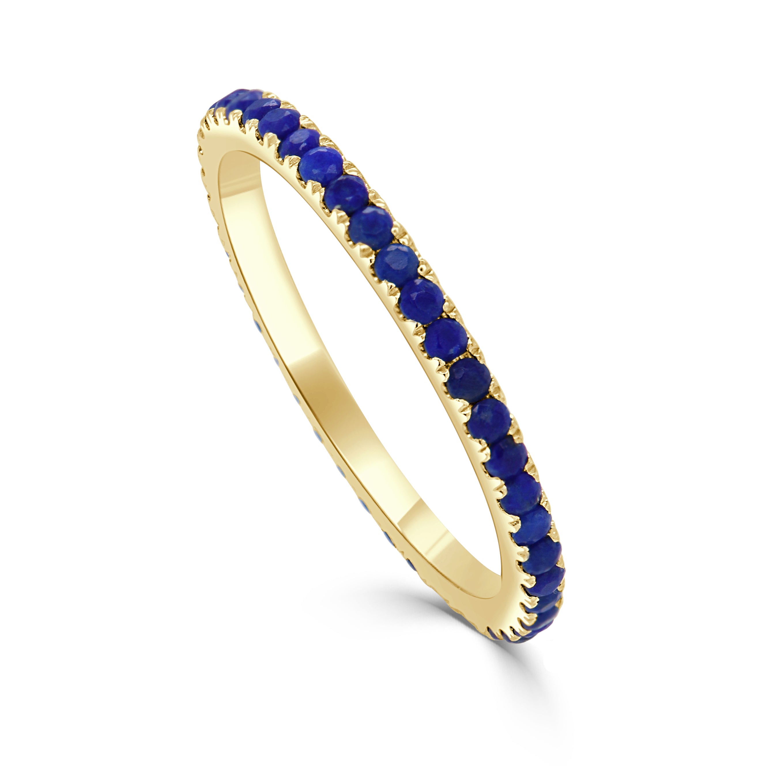 14k Gold & Lapis Eternity Band - 0.66ct