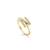 14k Gold & Diamond Initial Ring - 0.06ct -  0.10ct