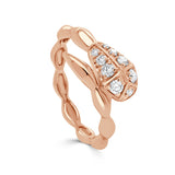 14K Gold & Snake Diamond Ring - 0.24ct