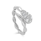 14K Gold & Snake Diamond Ring - 0.24ct
