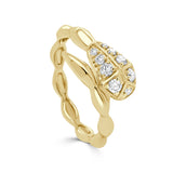 14K Gold & Snake Diamond Ring - 0.24ct