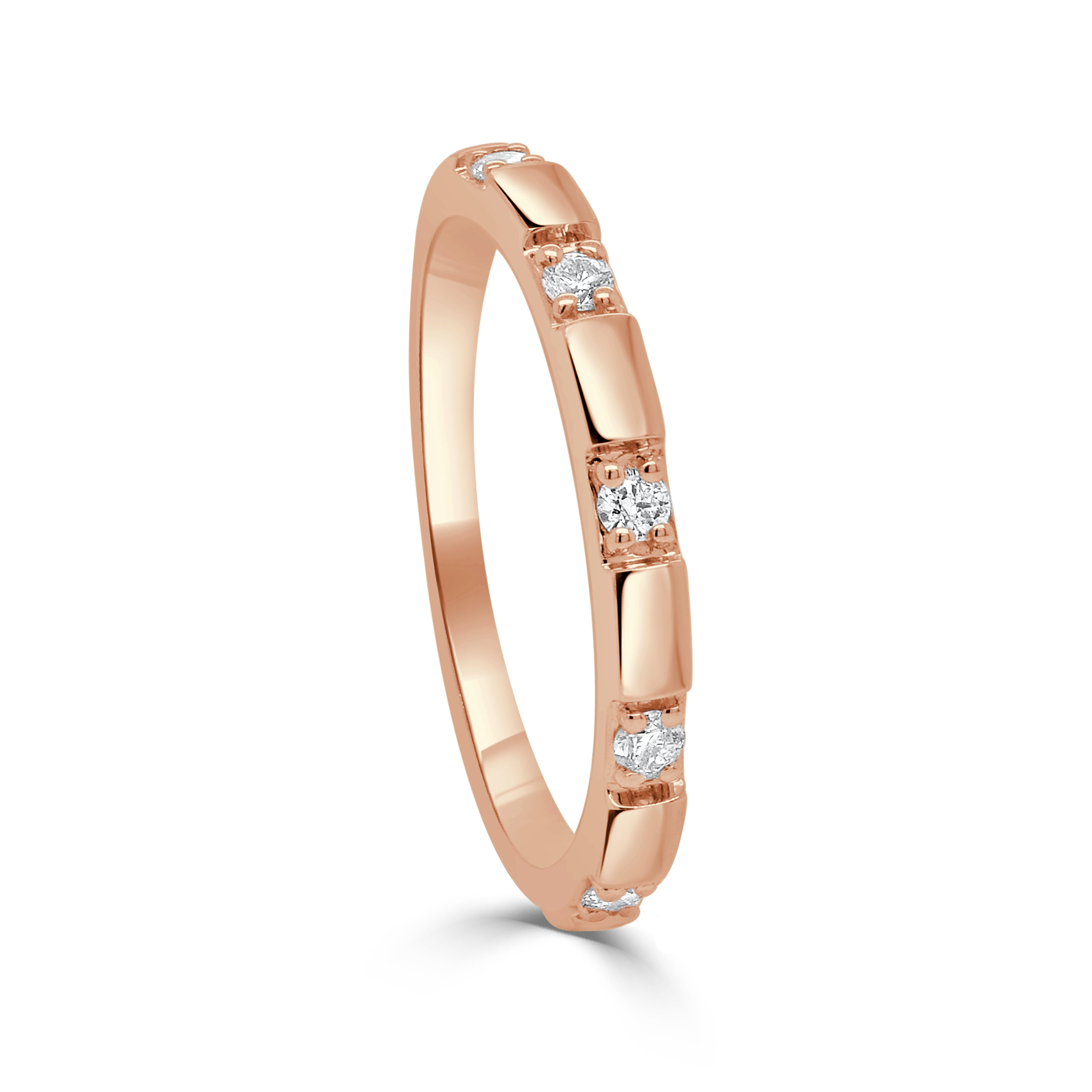 14K Gold & Diamond Band - 0.14ct