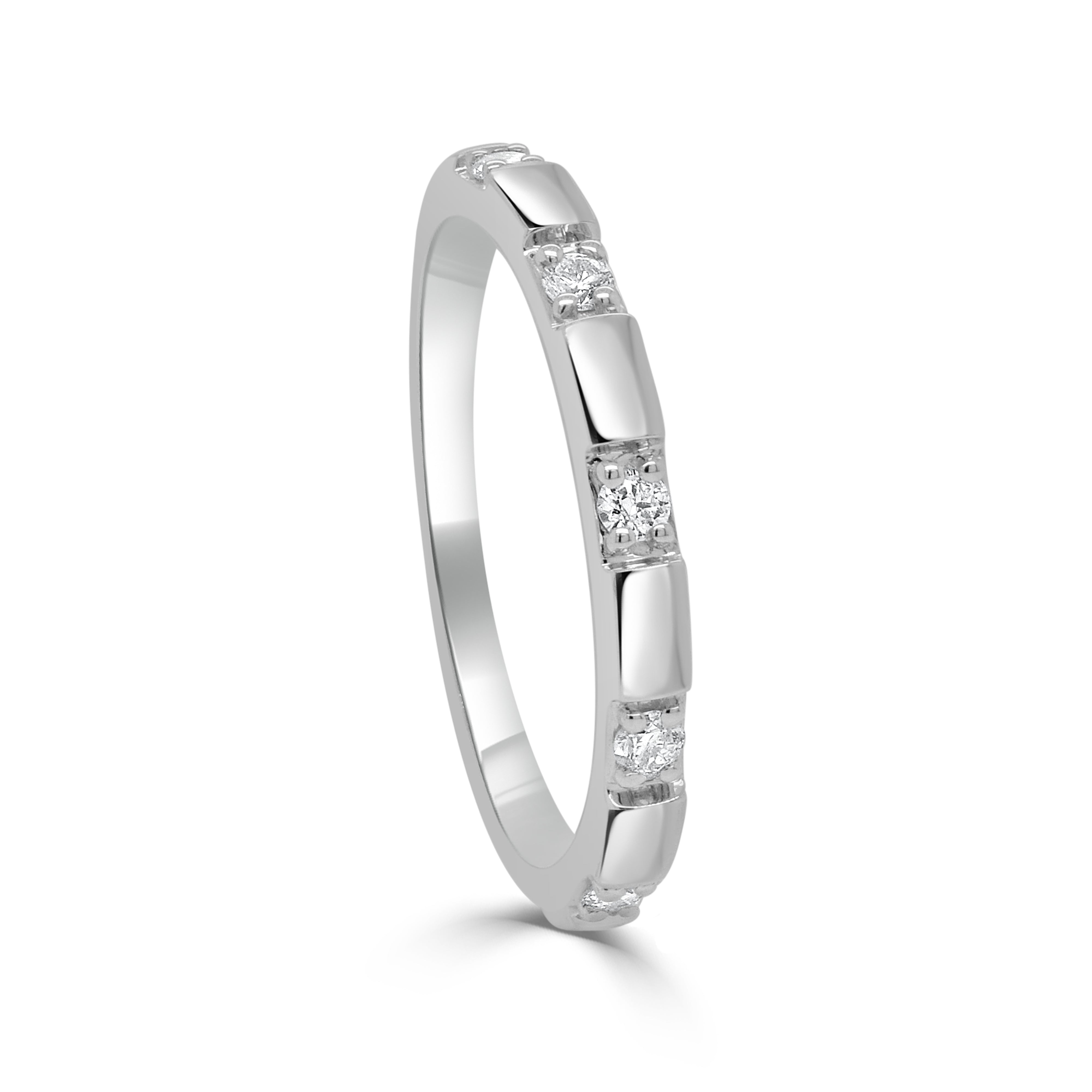14K Gold & Diamond Band - 0.14ct