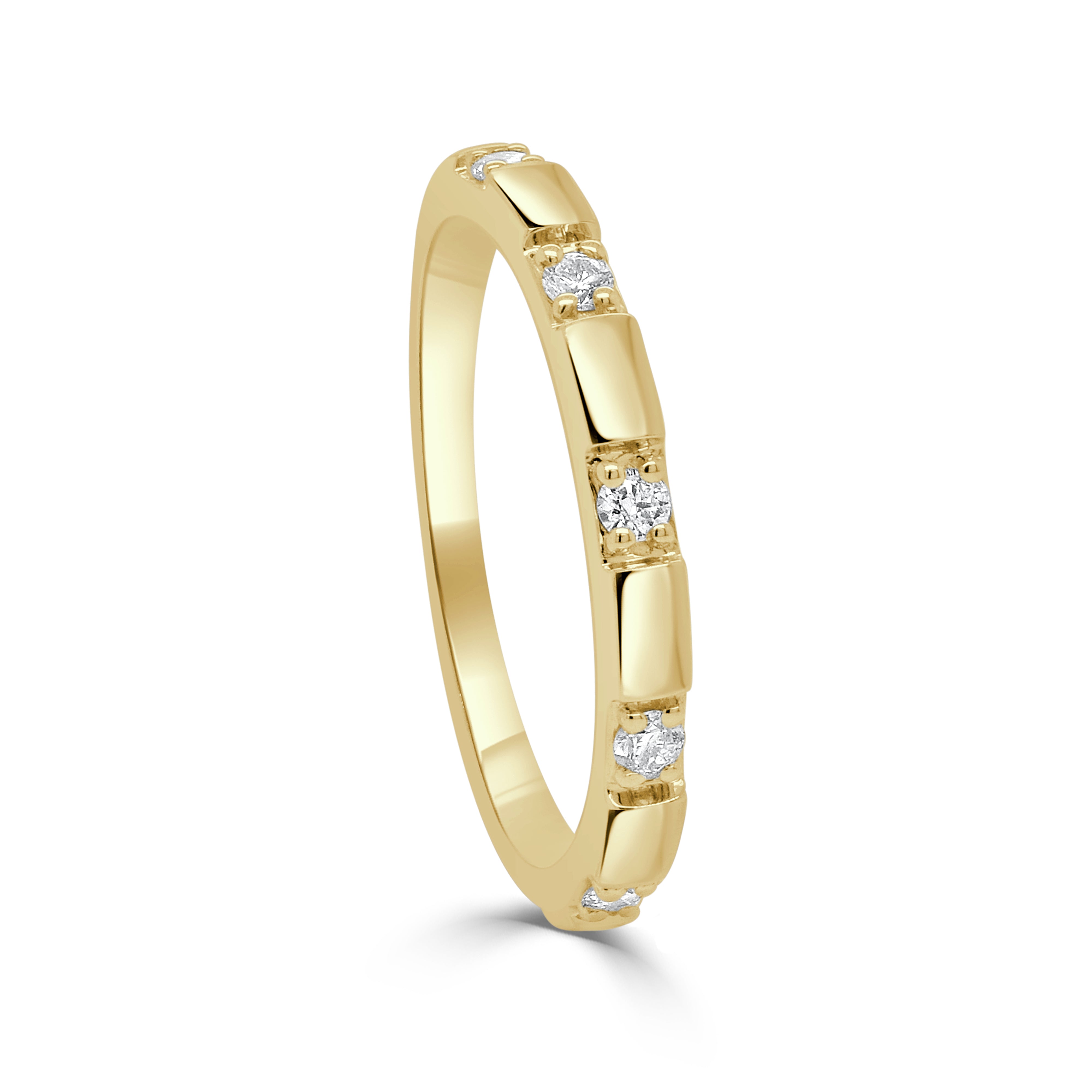 14K Gold & Diamond Band - 0.14ct