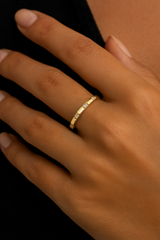 14K Gold & Diamond Band - 0.14ct