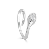 14K Gold Snake & Diamond Ring - 0.07ct