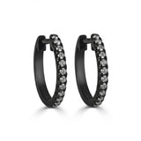 14k Gold & Diamond Huggie Earrings- 0.09 ct.