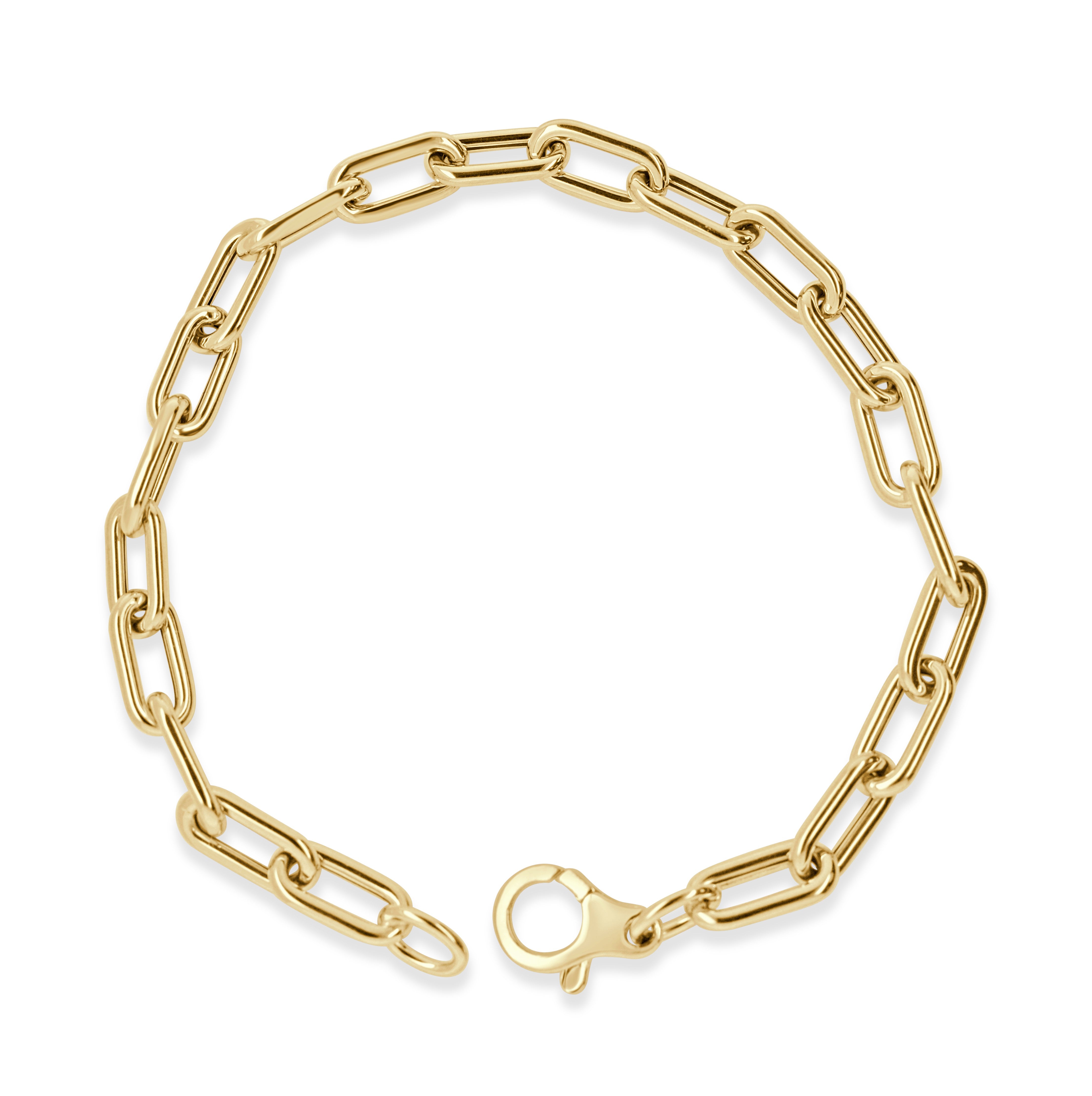 14K Gold Oval Link Bracelet