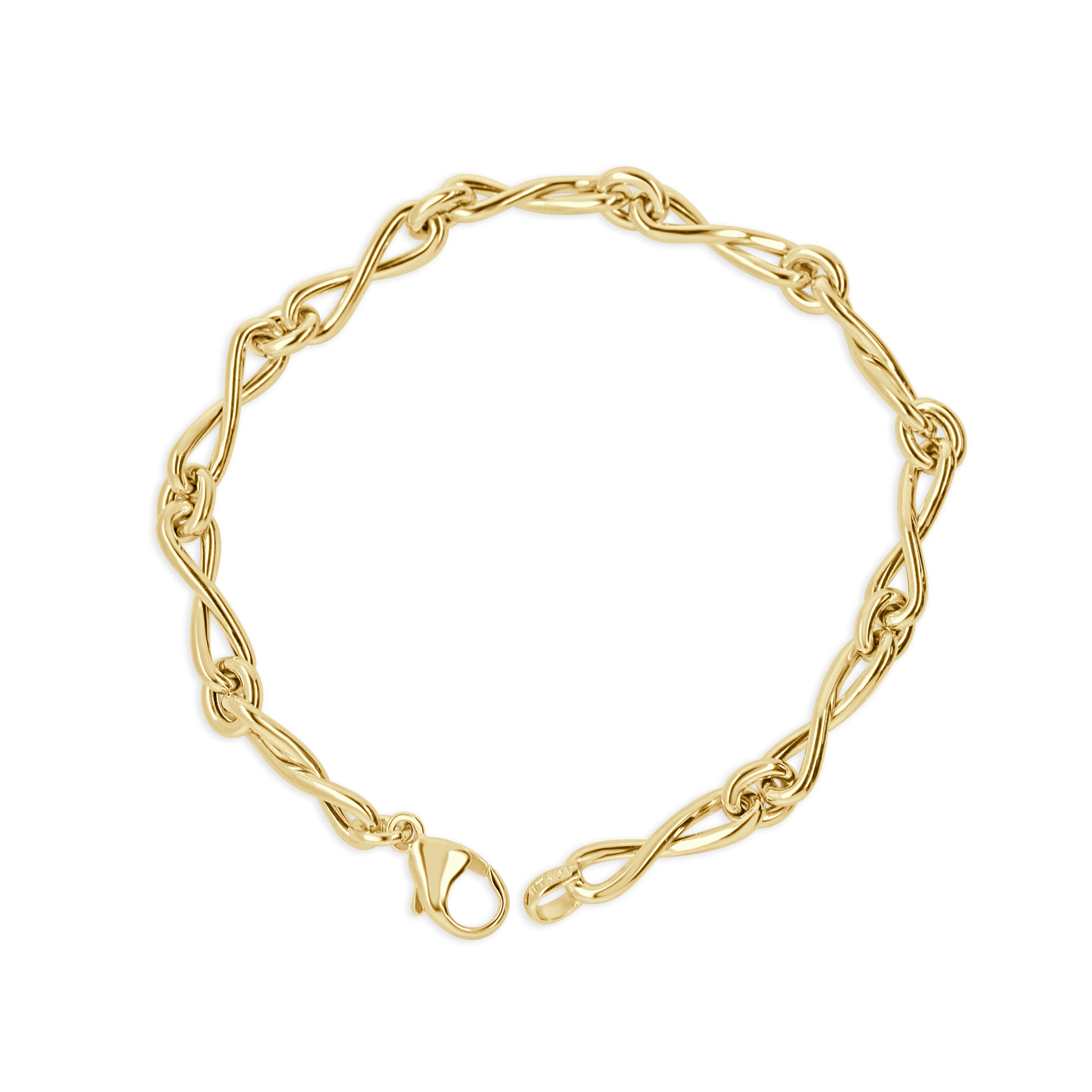 14K Gold Infinity Link Chain Bracelet