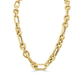 14K Gold Alternating Link Necklace