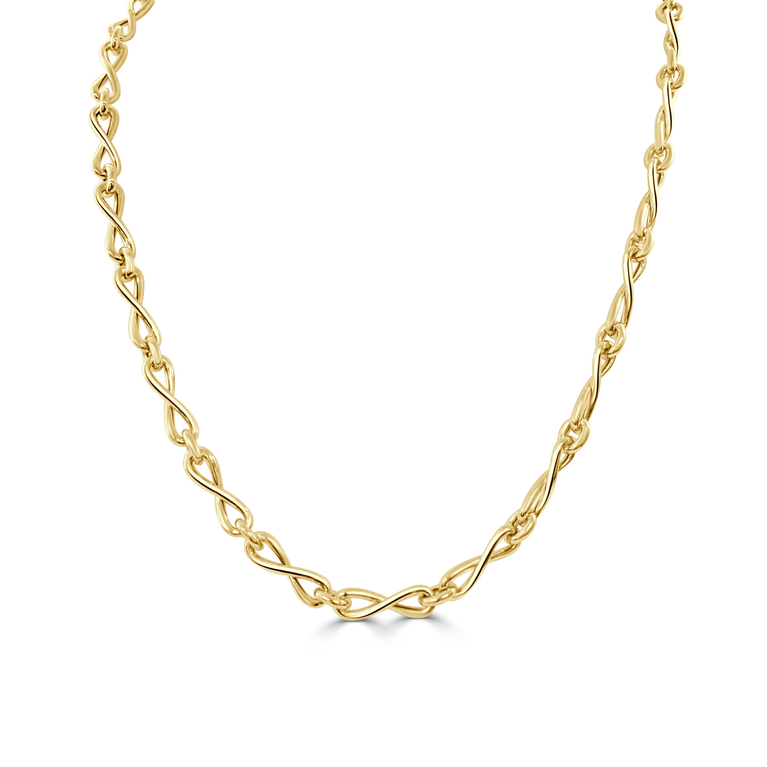 14K Gold Infinity Link Necklace