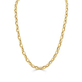 14K Gold Oval Mariner Chain Necklace