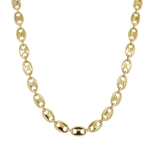 14K Gold Mariner Link Chain Necklace