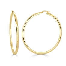Load image into Gallery viewer, 14K Gold Polished Hoop Earrings