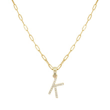 Load image into Gallery viewer, 14K Yellow Gold &amp; Diamond Initial Necklace