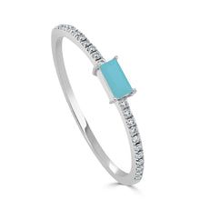 Load image into Gallery viewer, 14K Gold Turquoise &amp; Diamond Band