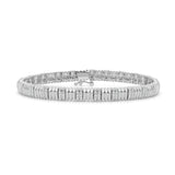 14K Gold Ribbed Diamond Pave Bracelet- 1.68 CT