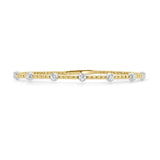 14K Gold Two Tone Station Flex Bangle - 0.33 CT