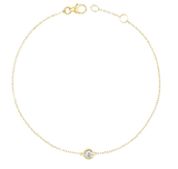 14K Gold & Diamond Bezel Bracelet - 0.11ct