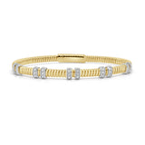 14K Gold & Diamond Flexible Bangle - 0.36ct