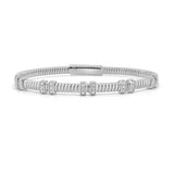 14K Gold & Diamond Flexible Bangle - 0.36ct