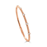 14K Gold Diamond Bangle- 0.55 CT