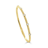 14K Gold Diamond Bangle- 0.55 CT